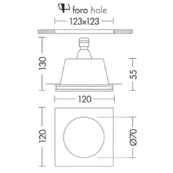 Faretti Da Incasso-Selezionato da Mazzolaluce Faretto rotondo in gesso con vetro da incasso a soffitto gu10 220v