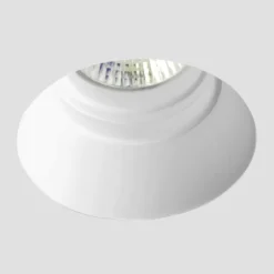Faretti Da Incasso-Selezionato da Mazzolaluce Faretto rotondo in gesso per ncasso a soffitto
