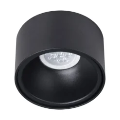 Faretti Da Incasso-Selezionato da Mazzolaluce Faretto rotondo nero da incasso a soffitto sporgente fp