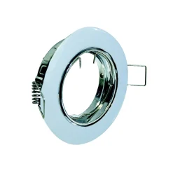 Faretti Da Incasso-Selezionato da Mazzolaluce Faretto rotondo orientabile da incasso soffitto metallo bianco
