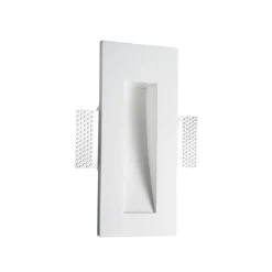 Segnapasso Led-Selezionato da Mazzolaluce Faretto segnapasso da incasso a scomparsa gesso bianco