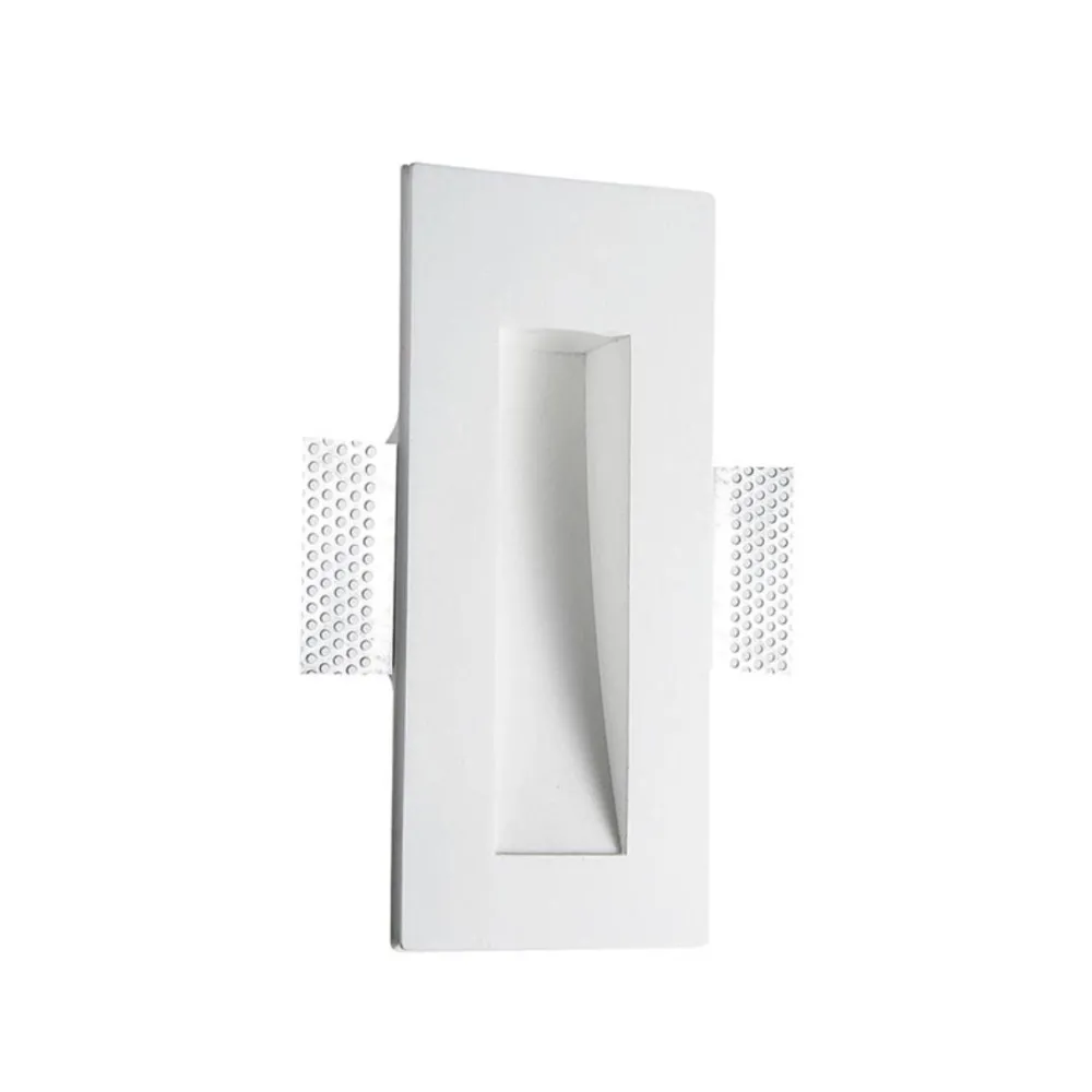 Segnapasso Led-Selezionato da Mazzolaluce Faretto segnapasso da incasso a scomparsa gesso bianco