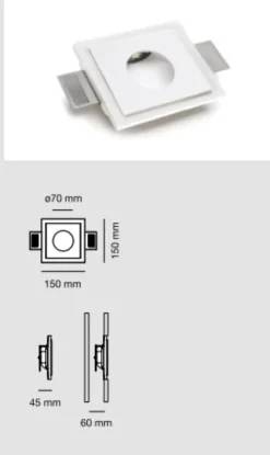 Segnapasso Led-Selezionato da Mazzolaluce Faretto segnapasso led 3.5w 3000k da incasso a parete gesso cristaly rotondo