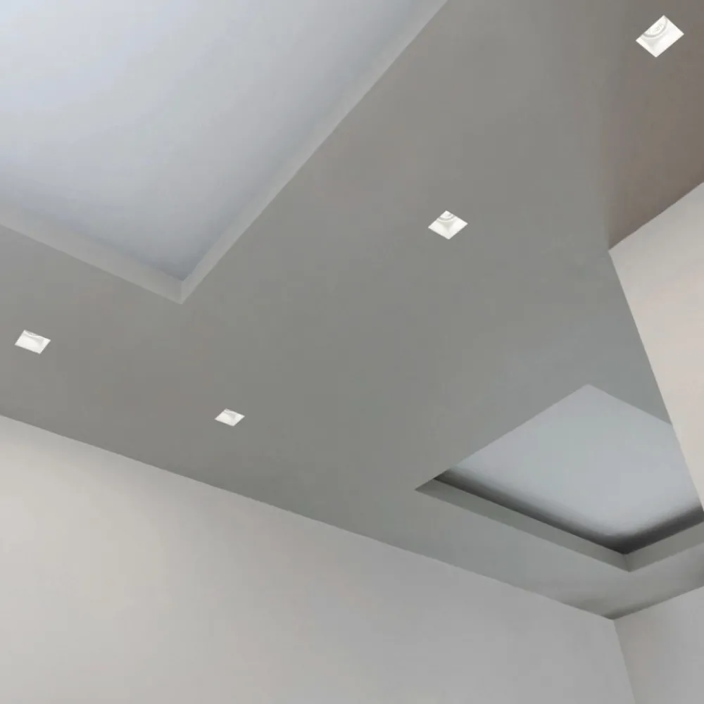 Faretti Da Incasso-Sforzin Illuminazione Faretto sforzin siris quadrato di gesso da incasso a soffitto