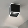 Faretti Da Soffitto-Fabas Luce Faretto sporgente nero led 13w 3000k da soffitto coiba