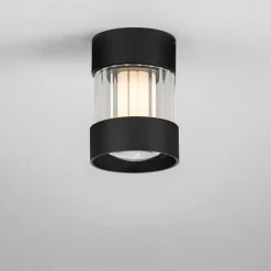 Faretti Da Soffitto-Selezionato da Mazzolaluce Faretto spot da soffitto cilindro nero vetro led 14w 2700-3000k dimmerabile