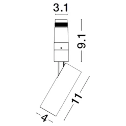 Faretti Da Incasso-Selezionato da Mazzolaluce Faretto spoty led da incasso 48v 6w 3000k cri90 nero orientabile