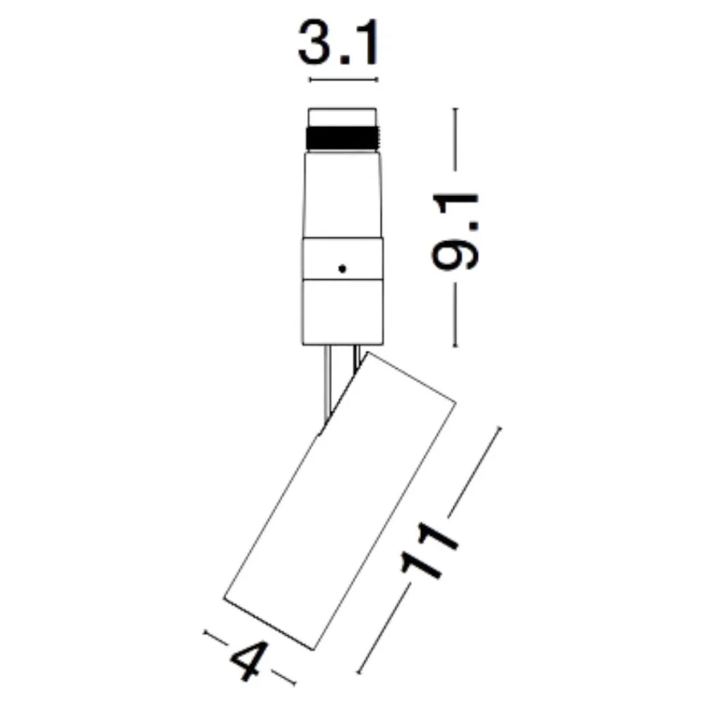 Faretti Da Incasso-Selezionato da Mazzolaluce Faretto spoty led da incasso 48v 6w 3000k cri90 nero orientabile