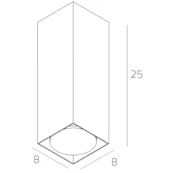 Faretti Da Soffitto-Top Light Faretto squadrato da soffitto sabbia plate
