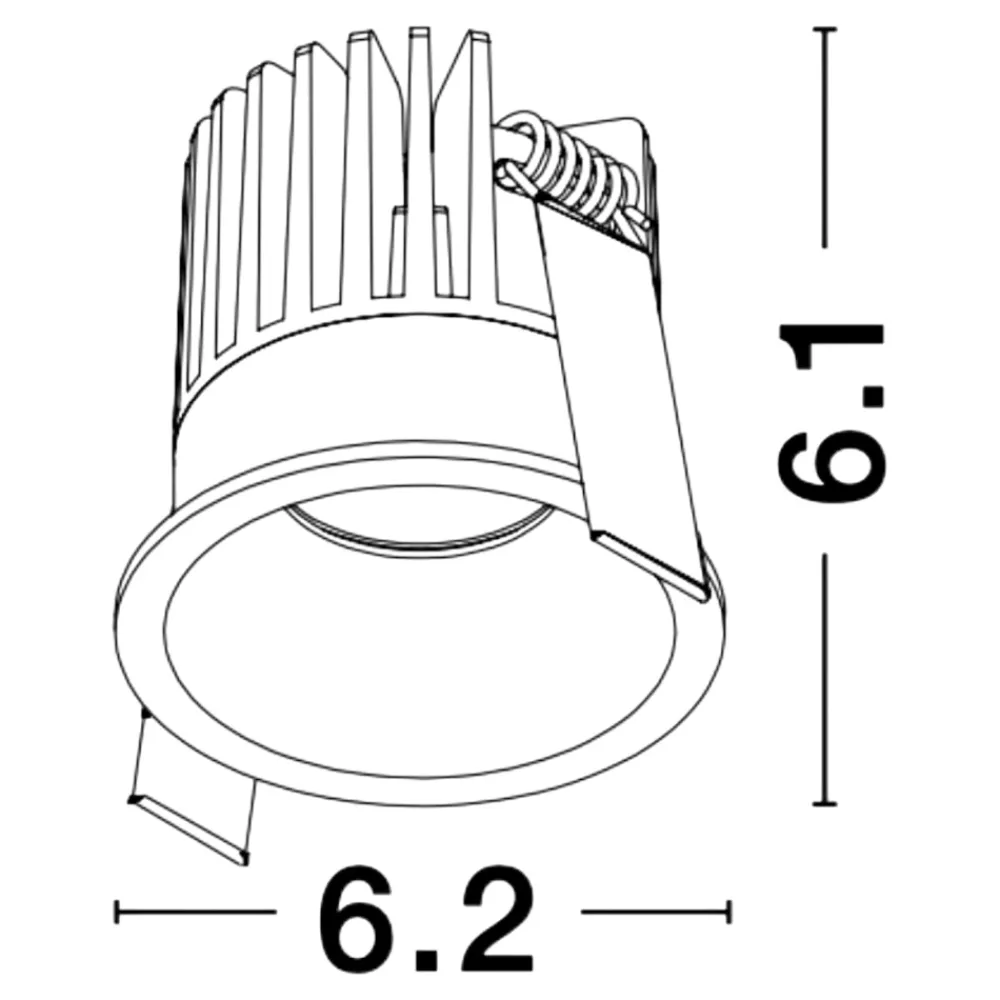 Faretti Da Incasso-Selezionato da Mazzolaluce Faretto tondo bianco incasso led 9w 3000k per cartongesso