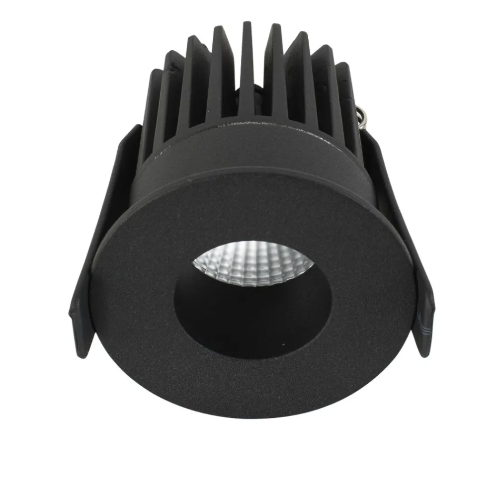 Faretti Da Incasso-Selezionato da Mazzolaluce Faretto tondo nero incasso led per cartongesso 9w 3000k