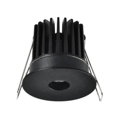Faretti Da Incasso-Selezionato da Mazzolaluce Faretto tondo nero led da incasso 8w 3000k per cartongesso