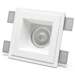 Faretti Da Incasso-Selezionato da Mazzolaluce Faro di gesso cristaly quadrato da incasso led 6,5w 3000k
