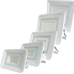 Faretti Da Esterno-Selezionato da Mazzolaluce Faro per illuminazione esterno proiettore 30w 3000k ip65 slim bianco 220v