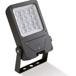Faretti Da Esterno-Selezionato da Mazzolaluce Faro proiettore grigio per esterno led 35w 3000k ottica 120x60 ip67