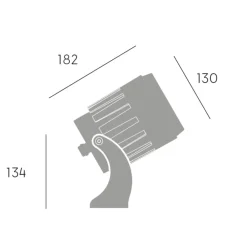 Faretti Da Esterno-Selezionato da Mazzolaluce Faro proiettore 25w 4000k ottica 10 grigio per esterno ip65