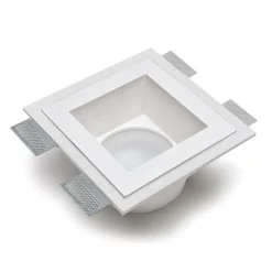 Faretti Da Incasso-Selezionato da Mazzolaluce Faro quadrato cristaly gesso da incasso a soffitto led 13w 3000k
