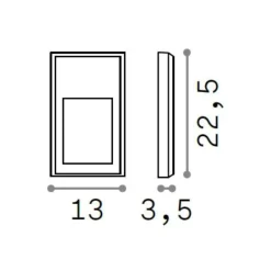 Segnapasso Led-Ideal Lux Febe-2 ap 3000k segnapasso da esterno led antracite ip65 anti corrosione