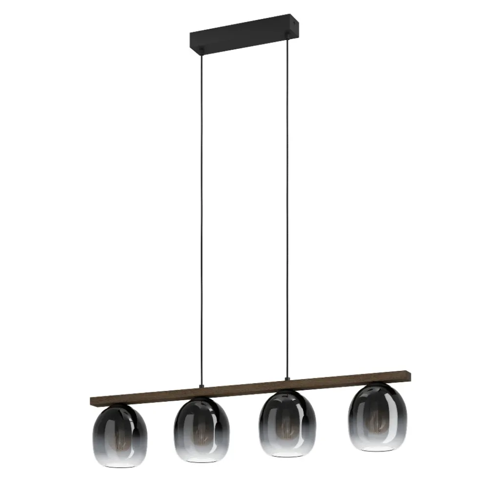 Lampadari Cucina-Eglo Filago lampadario per cucina con portalampada in vetro 4 luci
