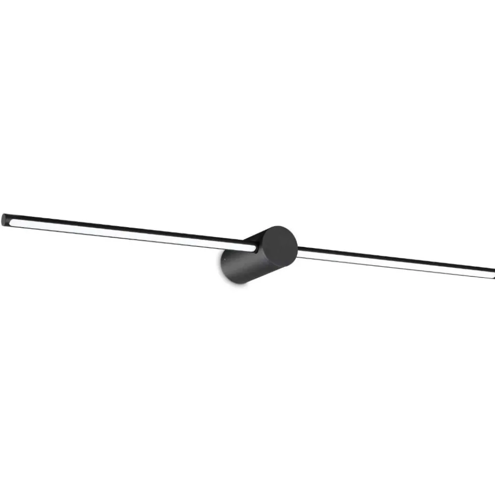 Applique Da Parete-Ideal Lux Filo ap d075 applique led nera 12,5w 3000k design