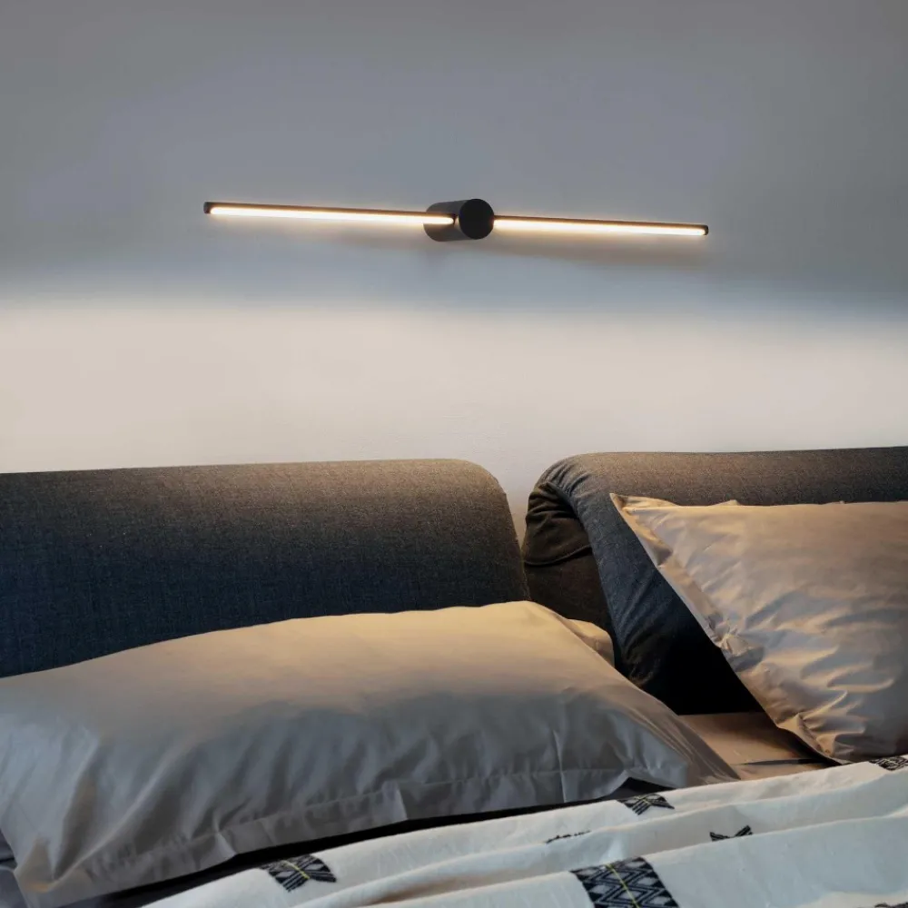 Applique Da Parete-Ideal Lux Filo ap d075 applique led nera 12,5w 3000k design