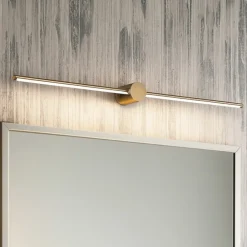 Applique Da Bagno-Ideal Lux Filo ap d115 applique specchio da bagno led 16w 3000k ottone