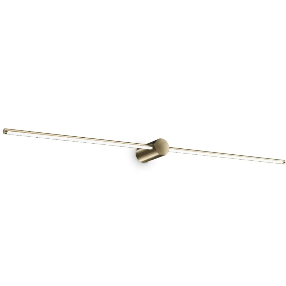 Applique Da Bagno-Ideal Lux Filo ap d115 applique specchio da bagno led 16w 3000k ottone
