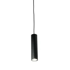 Lampade A Sospensione-Ondaluce Filo lampada a sospensione cilindro nero per isola cucina