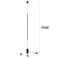 Lampade Da Terra-Ideal Lux Filo pt 2700k lampada da terra nera moderna led