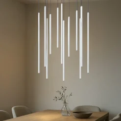 Lampadari Moderni-Ideal Lux Filo sp12 lampadario a led 2700k bianco