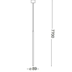 Lampade A Sospensione-Ideal Lux Filo sp1 long wire lampada led per penisola bianco 4w 3000k