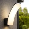 Applique Da Esterno-Eglo Fiumino applique da esterno nero led 11w 3000k moderno