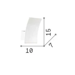 Applique Da Parete-Ideal Lux Fix ap applique bianca curva led 5,5w 3000k