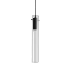 Lampade A Sospensione-Ideal Lux Flam sp lampada a sospensione vetro trasparente led