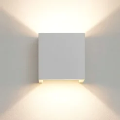 Applique Da Parete-Ideal Lux Flash ap1 small applique in gesso bianca verniciabile