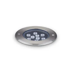 Faretti Da Esterno-Ideal Lux Floor pt d14 faretto 12w 3000k rotondo calpestabile incasso a terra per esterno ip67