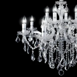 Lampadari Moderni-Ideal Lux Florian sp18 lampadario di cristallo 18 luci per salone