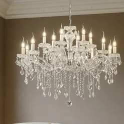 Lampadari Moderni-Ideal Lux Florian sp12 lampadario di cristallo trasparente