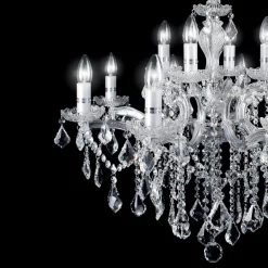 Lampadari Moderni-Ideal Lux Florian sp12 lampadario di cristallo trasparente