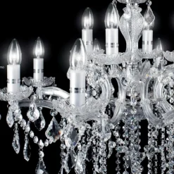 Lampadari Moderni-Ideal Lux Florian sp6 lampadario di cristallo 6 bracci trasparente