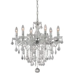Lampadari Moderni-Ideal Lux Florian sp6 lampadario di cristallo 6 bracci trasparente