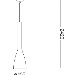 Lampade A Sospensione-Ideal Lux Flut sp1 small idea lux lampada a sospensione per isola cucina vetro nero