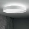Plafoniere Moderne-Ideal Lux Fly pl d45 plafoniera a led 26w 3000k bianca tonda 45cm per soggiorno