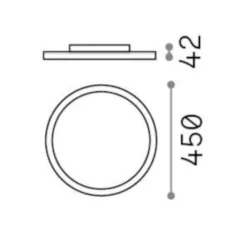 Plafoniere Moderne-Ideal Lux Fly slim plafoniera led 3000k moderna rotonda
