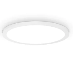 Plafoniere Moderne-Ideal Lux Fly slim plafoniera led 3000k 18w bianca diametro 35cm
