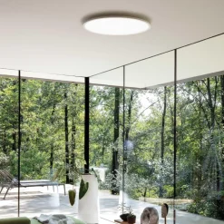 Plafoniere Moderne-Ideal Lux Fly slim plafoniera led 3000k 18w bianca diametro 35cm