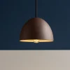 Lampade A Sospensione-Ideal Lux Folk sp1 d18 lampada a sospensione corten marrone per isola penisola cucina