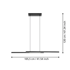 Lampadari Cucina-Eglo Fraioli z lampadario per tavolo cucina moderna led rgb da 2700k a 6500k