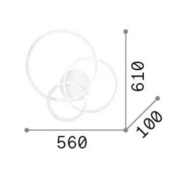 Plafoniere Moderne-Ideal Lux Frame pl cerchio plafoniera led 2700k