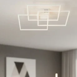 Plafoniere Moderne-Ideal Lux Frame pl quadrato bianco plafoniera led 35w 3000k